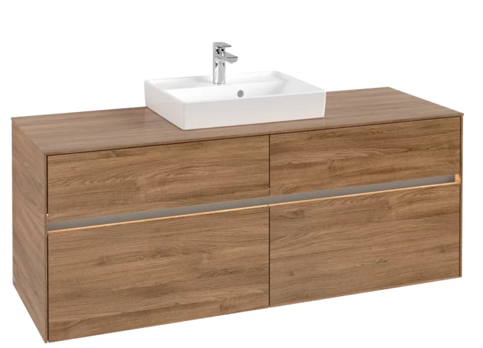 Тумба под раковину Villeroy & Boch Collaro 140х50 см с подсветкой ДСП дуб канзас C073B0RH