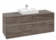 Тумба под раковину Villeroy & Boch Collaro 140х50 см с подсветкой ДСП каменный дуб C073B0RK