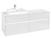 Тумба под раковину Villeroy & Boch Collaro 140х50 см с подсветкой МДФ глянцевый белый C074B0DH