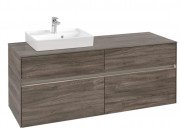 Тумба под раковину Villeroy & Boch Collaro 140х50 см с подсветкой ДСП каменный дуб C074B0RK