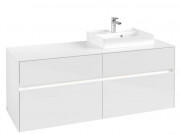 Тумба под раковину Villeroy & Boch Collaro 140х50 см с подсветкой МДФ глянцевый белый C075B0DH