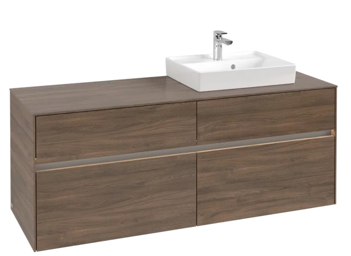 Тумба під раковину Villeroy & Boch Collaro 140х50 см із підсвічуванням ДСП дуб аризона C075B0VH