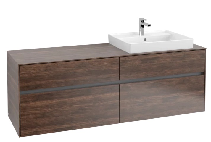 Тумба під раковину Villeroy & Boch Collaro 160х50 см із підсвічуванням ДСП дуб аризона C023B0VH