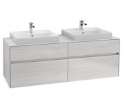 Тумба під раковину Villeroy & Boch Collaro 160х50 см із підсвічуванням ДСП біле дерево C024B0E8