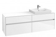 Тумба під раковину Villeroy & Boch Collaro 160х50 см із підсвічуванням МДФ глянсовий білий C023B0DH