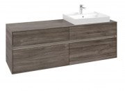 Тумба под раковину Villeroy & Boch Collaro 160х50 см с подсветкой ДСП каменный дуб C023B0RK