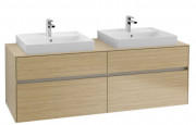 Тумба под раковину Villeroy & Boch Collaro 160х50 см с подсветкой ДСП северный дуб C024B0VJ
