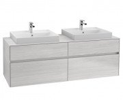 Тумба під раковину Villeroy & Boch Collaro 160х50 см із підсвічуванням ДСП біле дерево C024B0E8