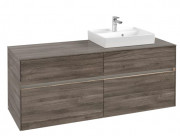 Тумба под раковину Villeroy & Boch Collaro 140х50 см с подсветкой ДСП каменный дуб C075B0RK