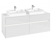 Тумба под раковину Villeroy & Boch Collaro 140х50 см с подсветкой МДФ глянцевый белый C076B0DH