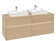 Тумба під раковину Villeroy & Boch Collaro 140х50 см із підсвічуванням ДСП північний дуб C076B0VJ