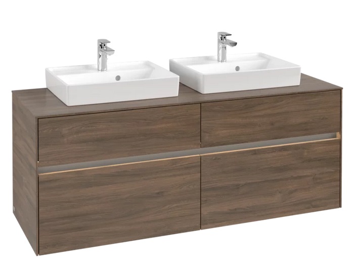 Тумба под раковину Villeroy & Boch Collaro 140х50 см с подсветкой ДСП дуб аризона C076B0VH