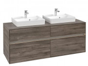 Тумба под раковину Villeroy & Boch Collaro 140х50 см с подсветкой ДСП каменный дуб C076B0RK