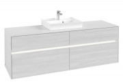 Тумба під раковину Villeroy & Boch Collaro 160х50 см із підсвічуванням ДСП біле дерево C077B0E8