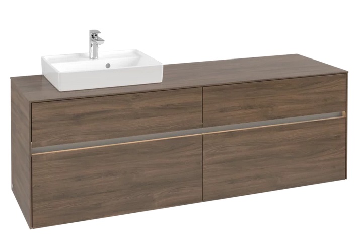 Тумба под раковину Villeroy & Boch Collaro 160х50 см с подсветкой ДСП дуб аризона C078B0VH