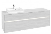 Тумба під раковину Villeroy & Boch Collaro 160х50 см із підсвічуванням ДСП біле дерево C078B0E8