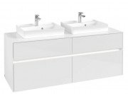 Тумба під раковину Villeroy & Boch Collaro 140х50 см із підсвічуванням ДСП матовий білий C076B0MS