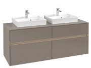 Тумба під раковину Villeroy & Boch Collaro 140х50 см із підсвічуванням ДСП трюфель сірий C076B0VG