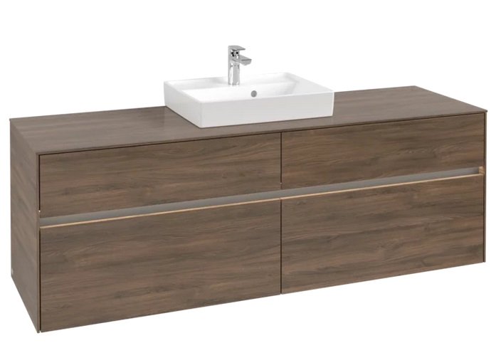 Тумба під раковину Villeroy & Boch Collaro 160х50 см із підсвічуванням ДСП дуб аризона C077B0VH