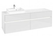Тумба под раковину Villeroy & Boch Collaro 160х50 см с подсветкой МДФ глянцевый белый C078B0DH