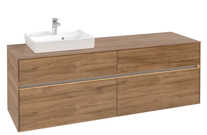 Тумба под раковину Villeroy & Boch Collaro 160х50 см с подсветкой ДСП дуб канзас C078B0RH