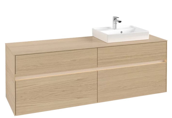 Тумба під раковину Villeroy & Boch Collaro 160х50 см із підсвічуванням ДСП північний дуб C079B0VJ