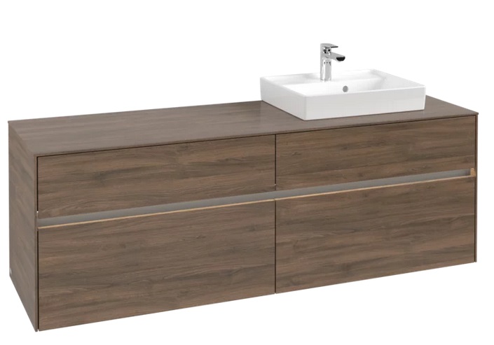 Тумба под раковину Villeroy & Boch Collaro 160х50 см с подсветкой ДСП дуб аризона C079B0VH