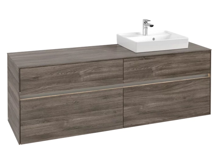 Тумба під раковину Villeroy & Boch Collaro 160х50 см із підсвічуванням ДСП кам'яний дуб C079B0RK