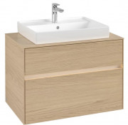 Тумба под раковину Villeroy & Boch Collaro 80х50 см с подсветкой ДСП северный дуб C080B0VJ