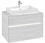 Тумба під раковину Villeroy & Boch Collaro 80х50 см із підсвічуванням ДСП біле дерево C080B0E8