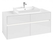 Тумба под раковину Villeroy & Boch Collaro 120х50 см с подсветкой ДСП матовый белый C081B0MS