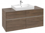 Тумба под раковину Villeroy & Boch Collaro 120х50 см с подсветкой ДСП дуб аризона C081B0VH