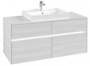 Тумба під раковину Villeroy & Boch Collaro 120х50 см із підсвічуванням ДСП біле дерево C081B0E8