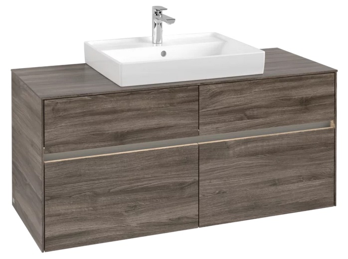 Тумба під раковину Villeroy & Boch Collaro 120х50 см із підсвічуванням ДСП кам'яний дуб C081B0RK