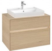 Тумба під раковину Villeroy & Boch Collaro 80х50 см із підсвічуванням ДСП північний дуб C080B0VJ