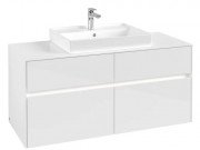 Тумба под раковину Villeroy & Boch Collaro 120х50 см с подсветкой МДФ глянцевый белый C081B0DH