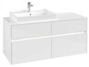 Тумба под раковину Villeroy & Boch Collaro 120х50 см с подсветкой ДСП матовый белый C082B0MS