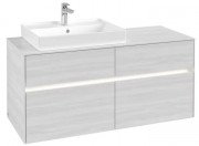 Тумба під раковину Villeroy & Boch Collaro 120х50 см із підсвічуванням ДСП біле дерево C082B0E8