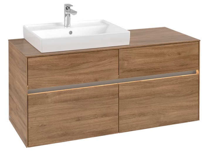 Тумба под раковину Villeroy & Boch Collaro 120х50 см с подсветкой ДСП дуб канзас C082B0RH