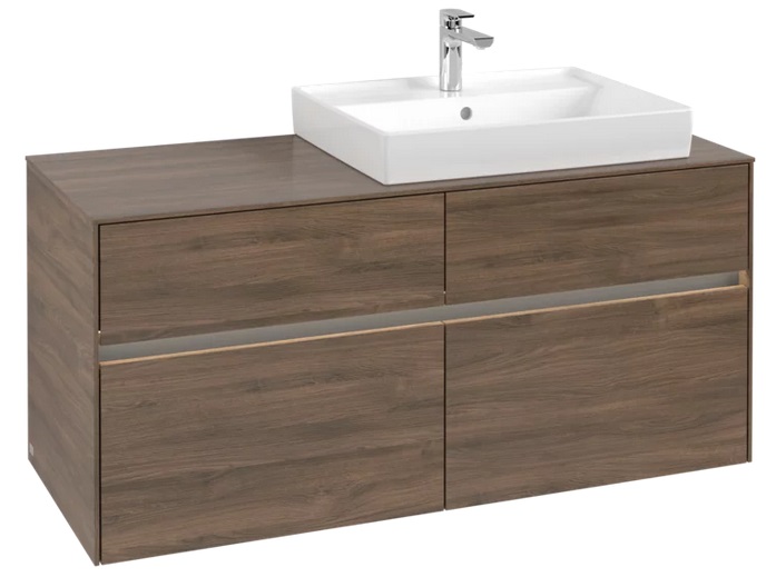 Тумба под раковину Villeroy & Boch Collaro 120х50 см с подсветкой ДСП дуб аризона C083B0VH