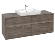 Тумба под раковину Villeroy & Boch Collaro 140х50 см с подсветкой ДСП каменный дуб C084B0RK