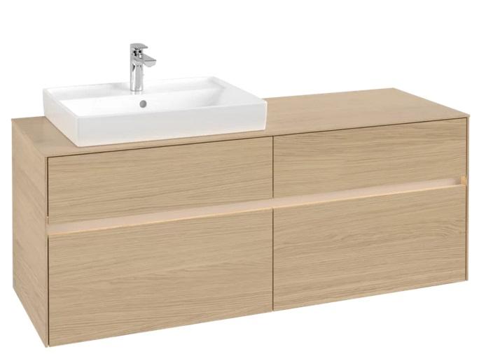Тумба под раковину Villeroy & Boch Collaro 140х50 см с подсветкой ДСП северный дуб C085B0VJ