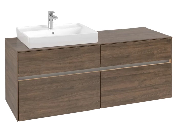 Тумба под раковину Villeroy & Boch Collaro 140х50 см с подсветкой ДСП дуб аризона C085B0VH