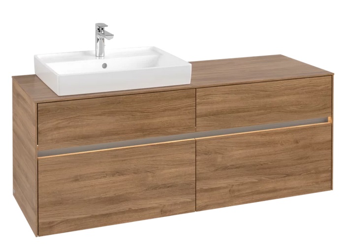 Тумба под раковину Villeroy & Boch Collaro 140х50 см с подсветкой ДСП дуб канзас C085B0RH