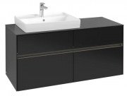 Тумба под раковину Villeroy & Boch Collaro 120х50 см с подсветкой МДФ черный матовый лак C082B0PD