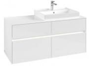 Тумба под раковину Villeroy & Boch Collaro 120х50 см с подсветкой ДСП матовый белый C083B0MS