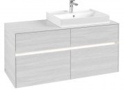 Тумба під раковину Villeroy & Boch Collaro 120х50 см із підсвічуванням ДСП біле дерево C083B0E8