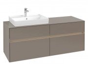 Тумба під раковину Villeroy & Boch Collaro 140х50 см із підсвічуванням ДСП трюфель сірий C085B0VG