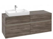 Тумба под раковину Villeroy & Boch Collaro 140х50 см с подсветкой ДСП каменный дуб C085B0RK
