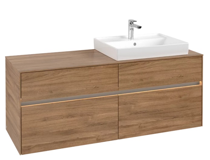 Тумба под раковину Villeroy & Boch Collaro 140х50 см с подсветкой ДСП дуб канзас C086B0RH